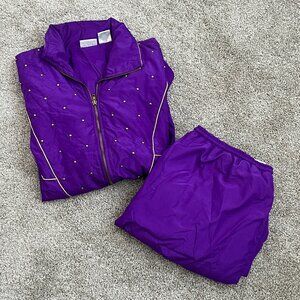 Vtg Blair Boutique Track Suit Women Medium Jacket Jogger Windbreaker Set 90’s